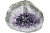 Purple Amethyst Geode With Polished Face - Uruguay #153438-1
